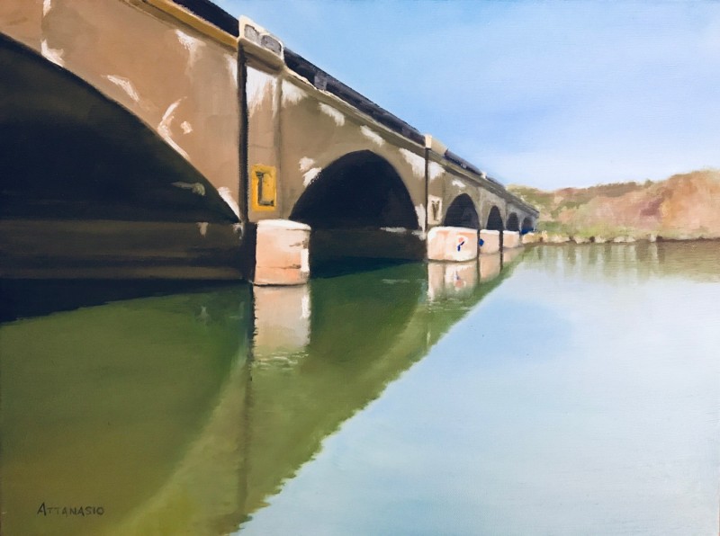 railroad bridge, schuylkill river, philadelphia, attanasio,  john attanasio
